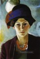 帽子をかぶった芸術家の妻エリザベートの肖像 詐欺師の芸術家アウグスト・マッケ